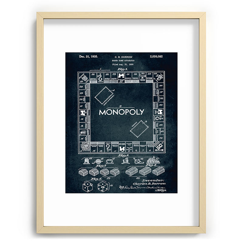 1935 - Board game apparatus (Monopoly) Framed Art Print
