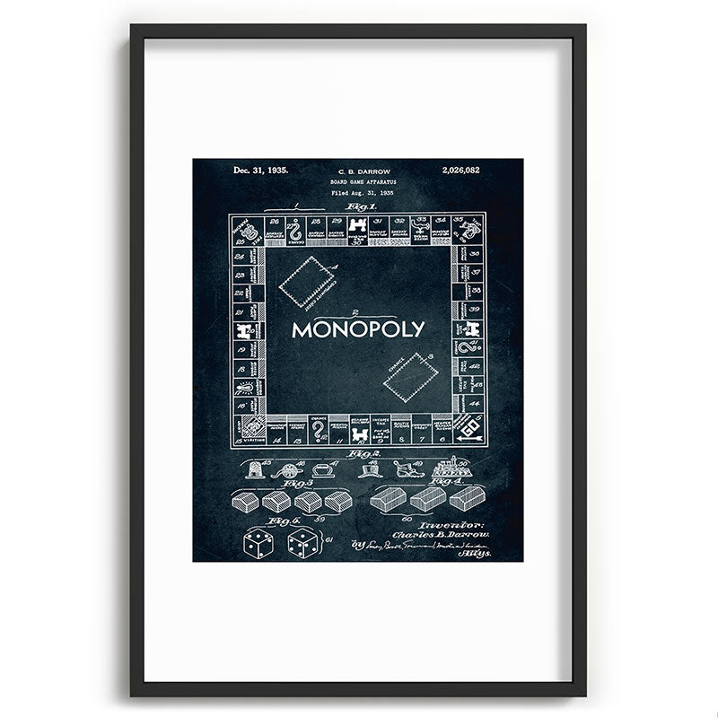 1935 - Board game apparatus (Monopoly) Framed Art Print