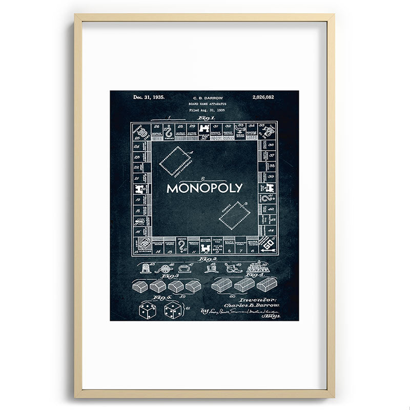 1935 - Board game apparatus (Monopoly) Framed Art Print