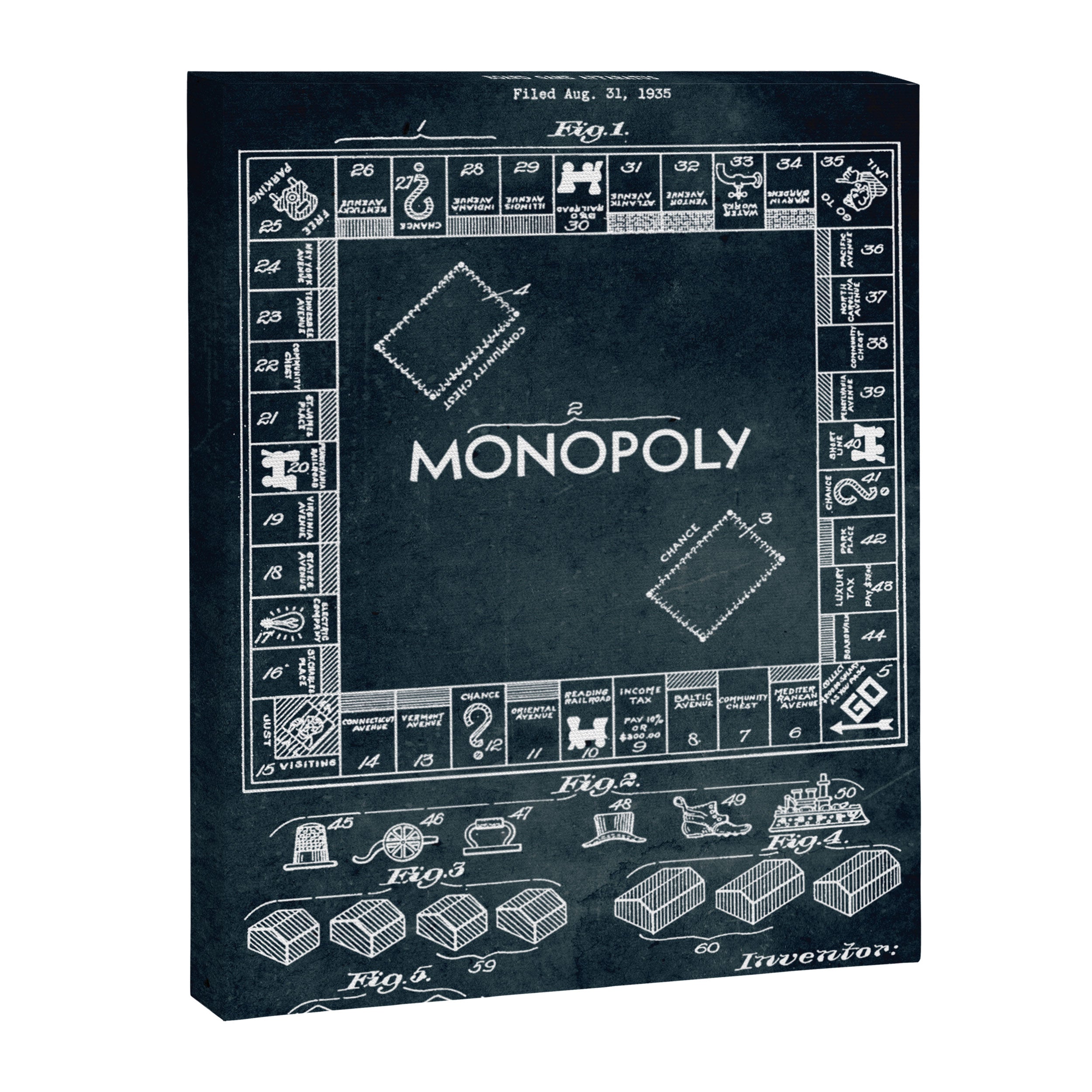 1935 - Board game apparatus (Monopoly) Canvas Print