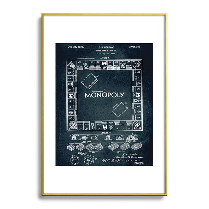 1935 - Board game apparatus (Monopoly) Framed Art Print