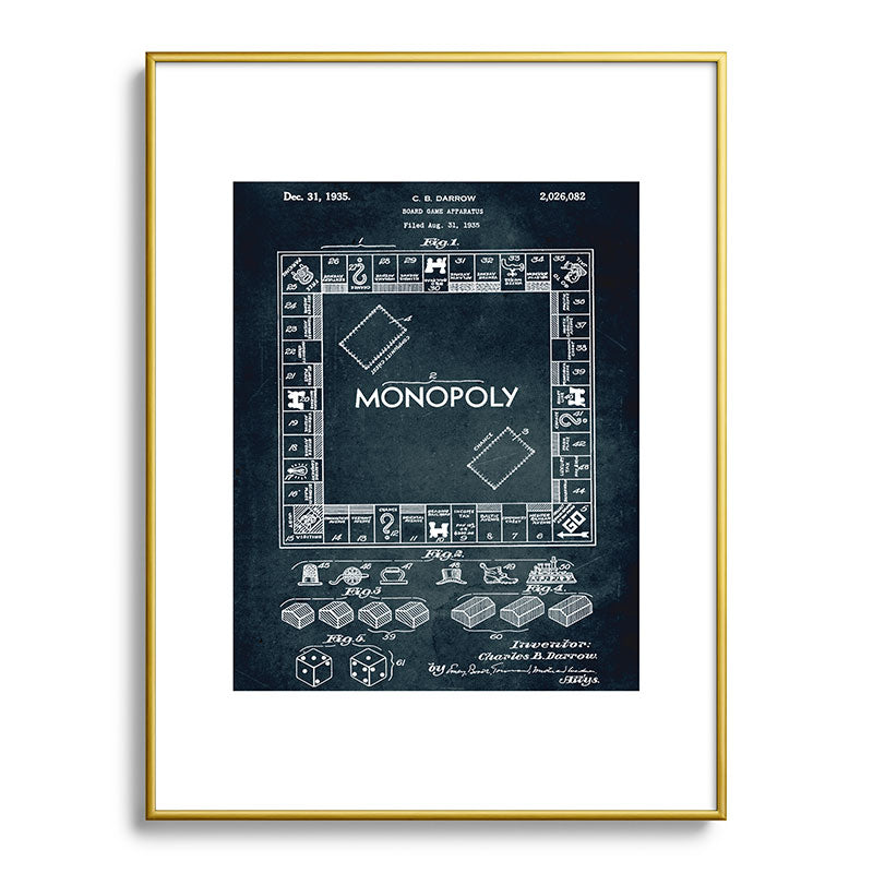 1935 - Board game apparatus (Monopoly) Framed Art Print