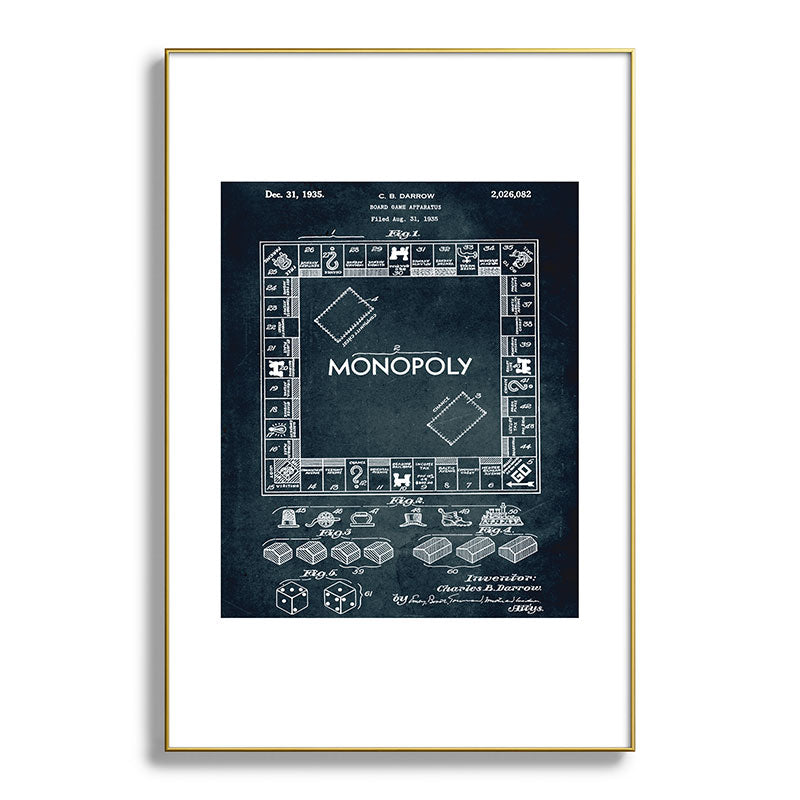1935 - Board game apparatus (Monopoly) Framed Art Print