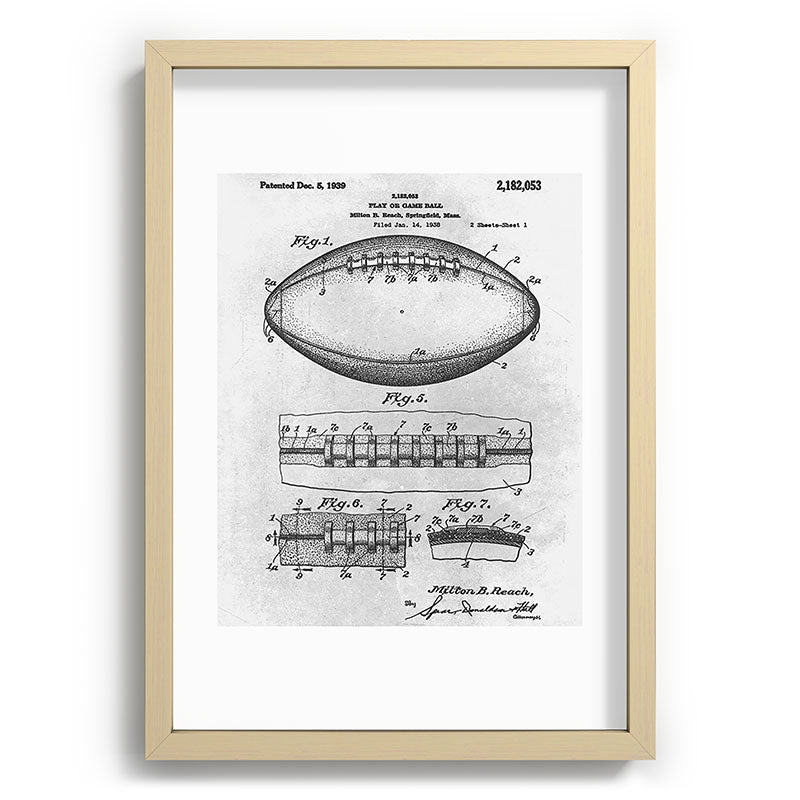1938 Football Framed Art Print