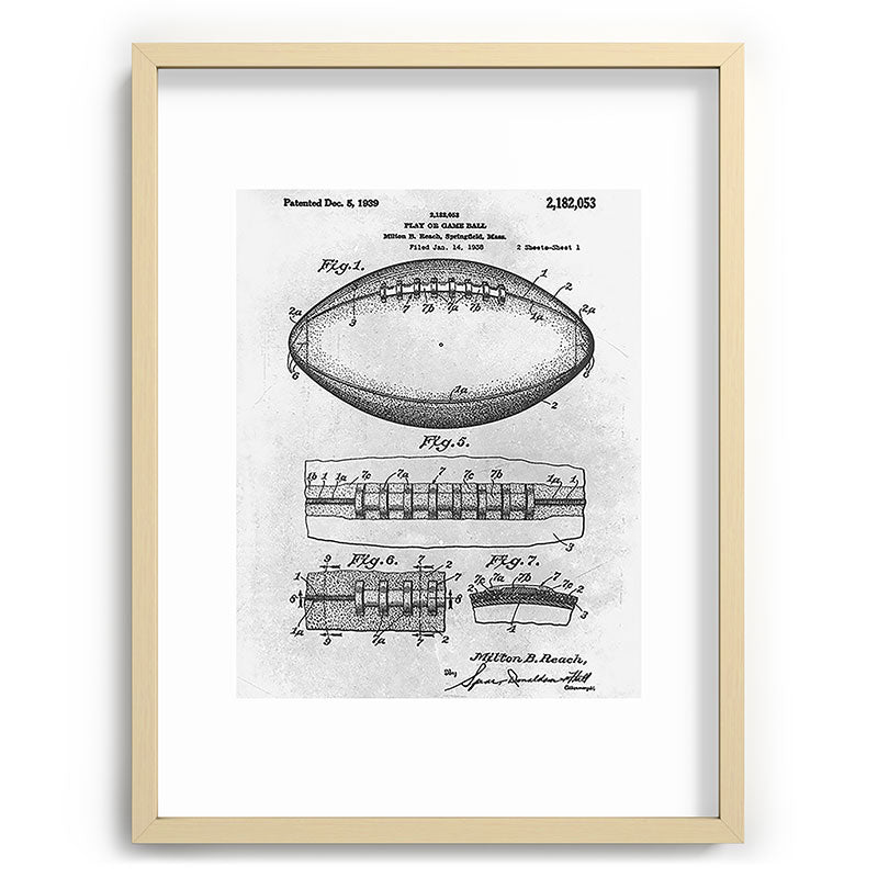 1938 Football Framed Art Print