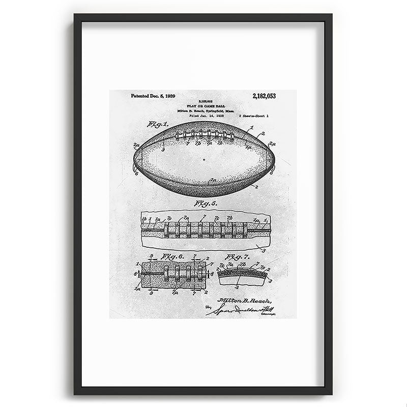 1938 Football Framed Art Print