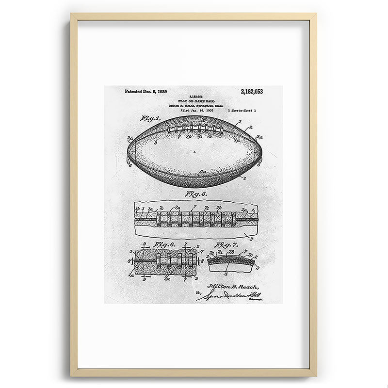 1938 Football Framed Art Print
