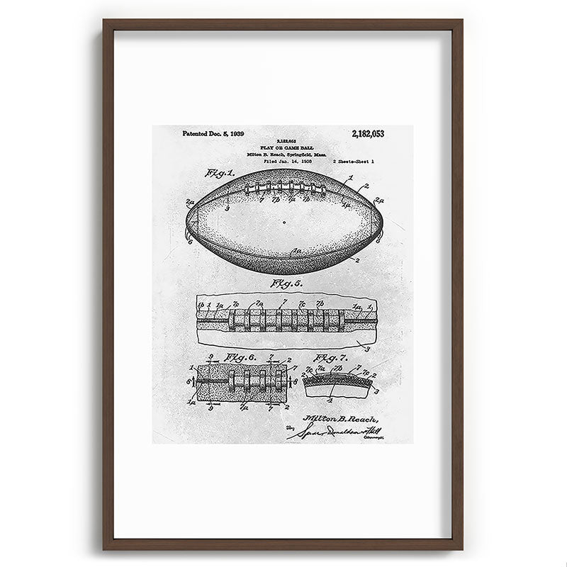 1938 Football Framed Art Print