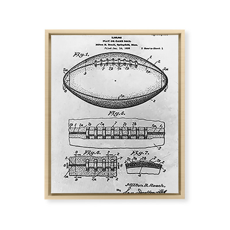 1938 Football Framed Canvas Print