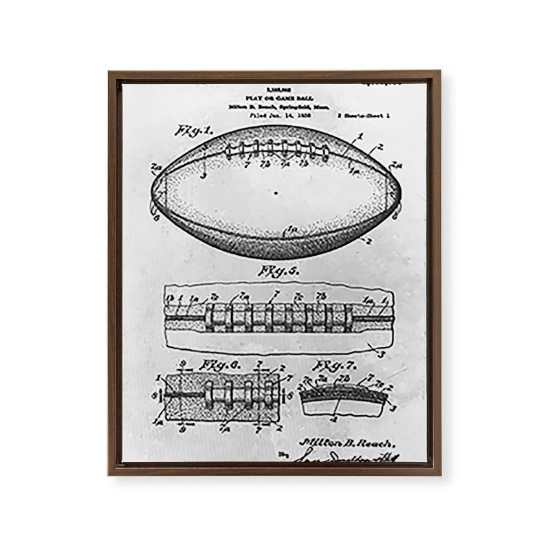 1938 Football Framed Canvas Print