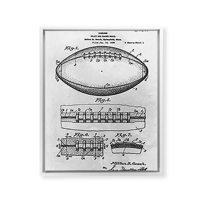 1938 Football Framed Canvas Print