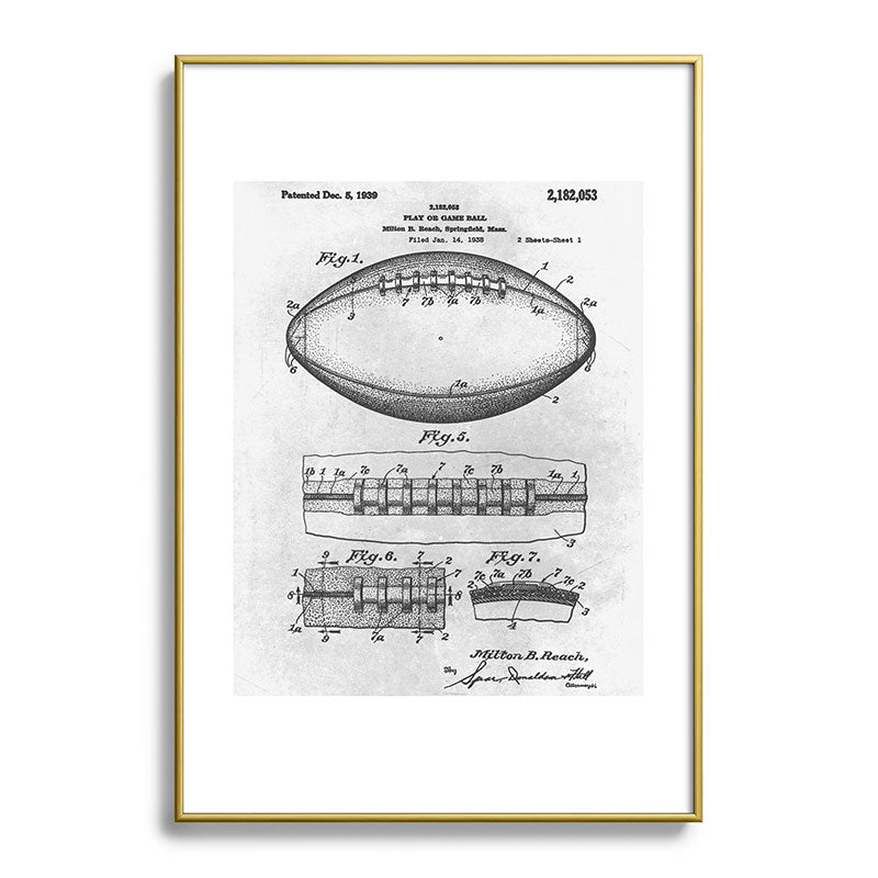 1938 Football Framed Art Print