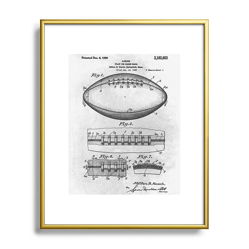 1938 Football Framed Art Print