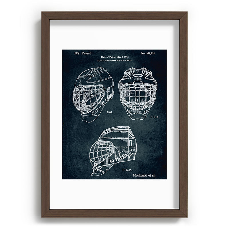 1995 - Goaldtender's mask for ice hockey Framed Art Print