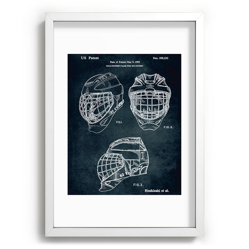 1995 - Goaldtender's mask for ice hockey Framed Art Print