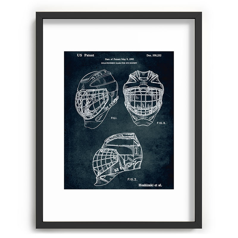 1995 - Goaldtender's mask for ice hockey Framed Art Print