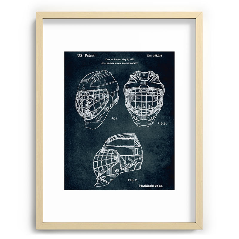 1995 - Goaldtender's mask for ice hockey Framed Art Print