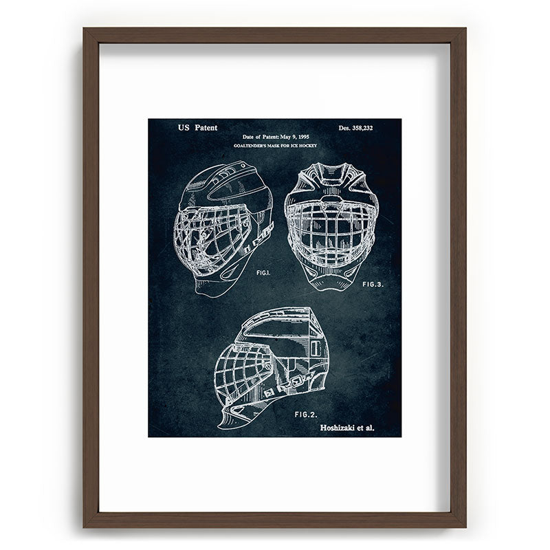 1995 - Goaldtender's mask for ice hockey Framed Art Print