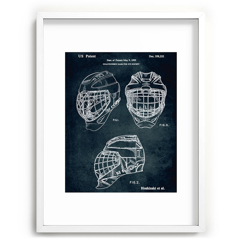1995 - Goaldtender's mask for ice hockey Framed Art Print