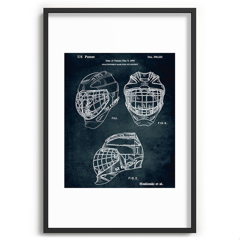 1995 - Goaldtender's mask for ice hockey Framed Art Print