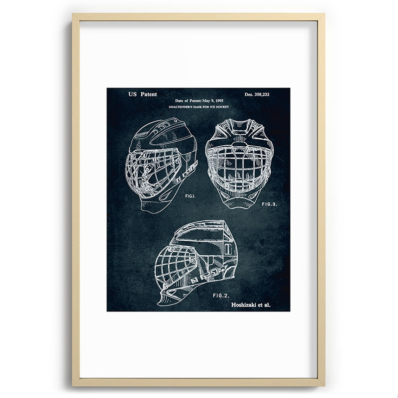 1995 - Goaldtender's mask for ice hockey Framed Art Print