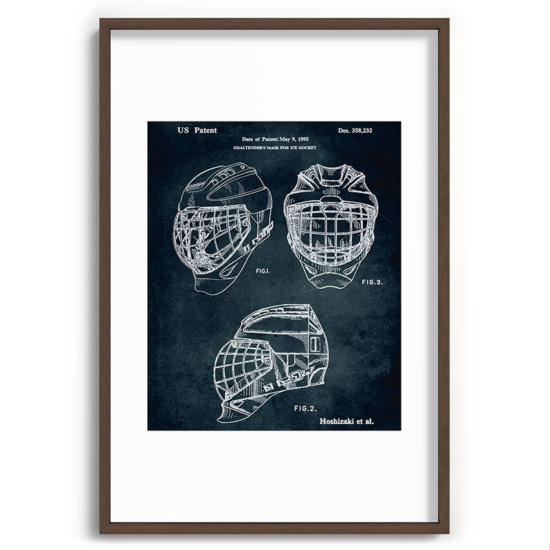 1995 - Goaldtender's mask for ice hockey Framed Art Print