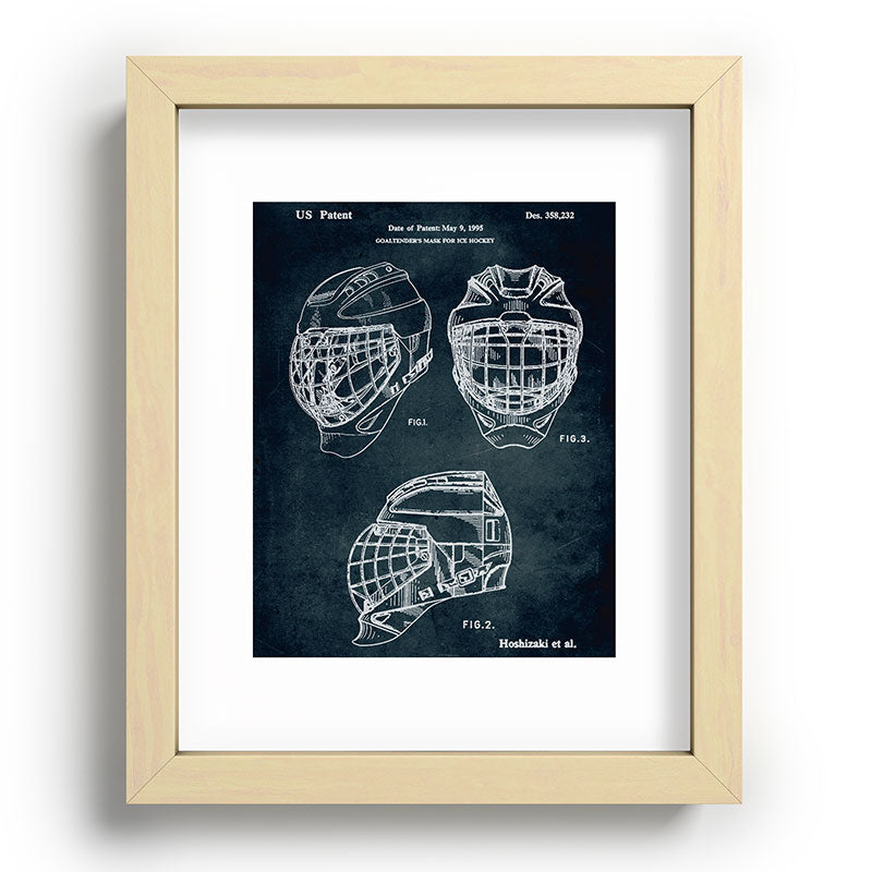 1995 - Goaldtender's mask for ice hockey Framed Art Print