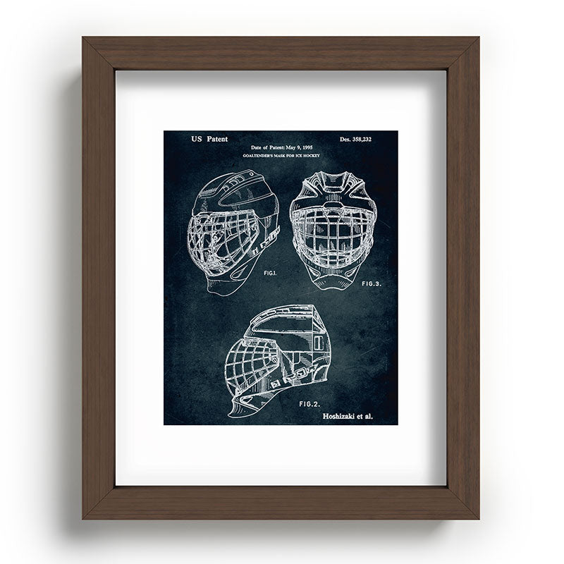 1995 - Goaldtender's mask for ice hockey Framed Art Print