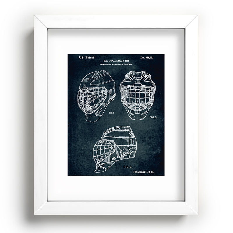 1995 - Goaldtender's mask for ice hockey Framed Art Print