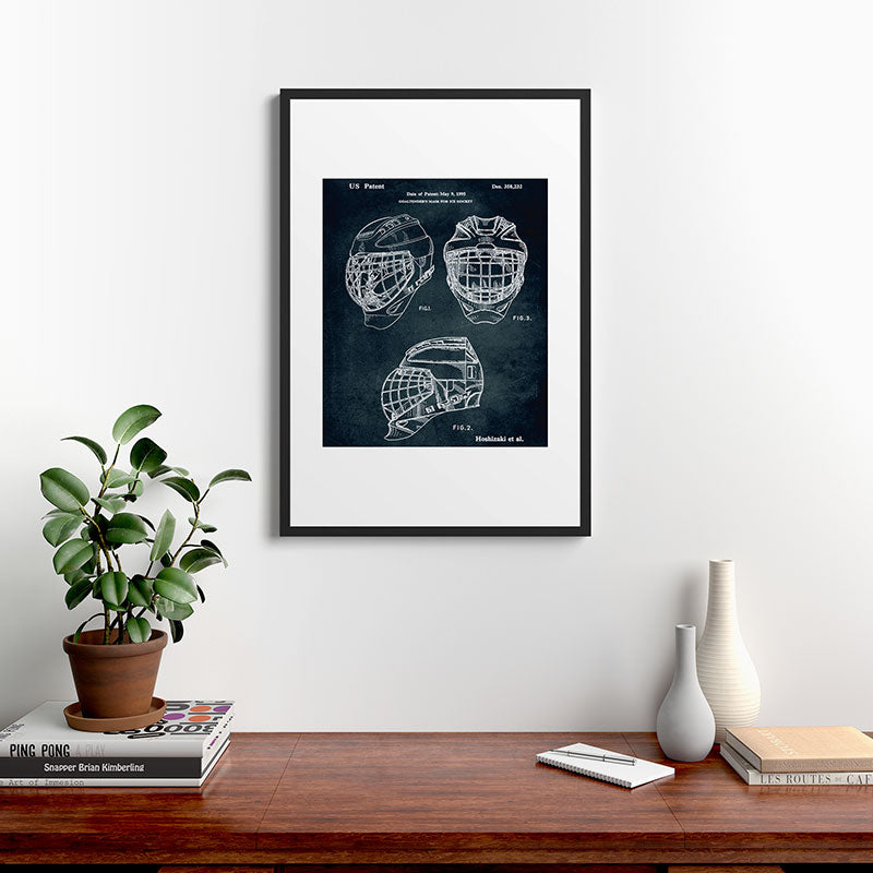 1995 - Goaldtender's mask for ice hockey Framed Art Print