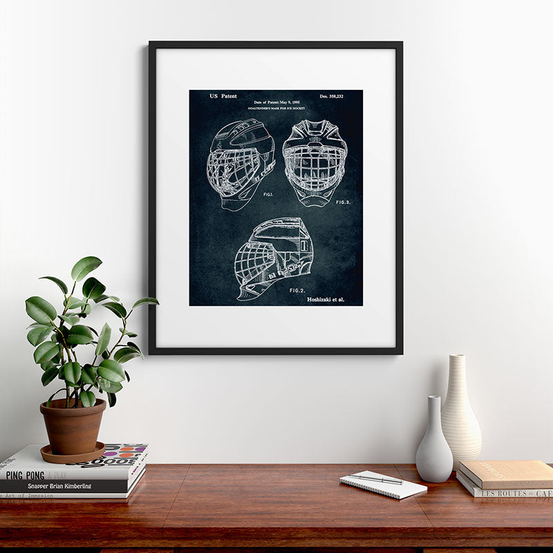 1995 - Goaldtender's mask for ice hockey Framed Art Print