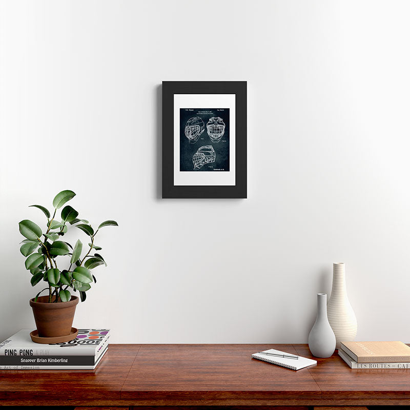1995 - Goaldtender's mask for ice hockey Framed Art Print