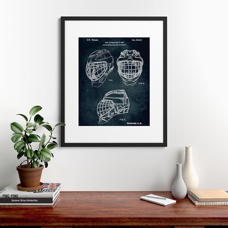 1995 - Goaldtender's mask for ice hockey Framed Art Print