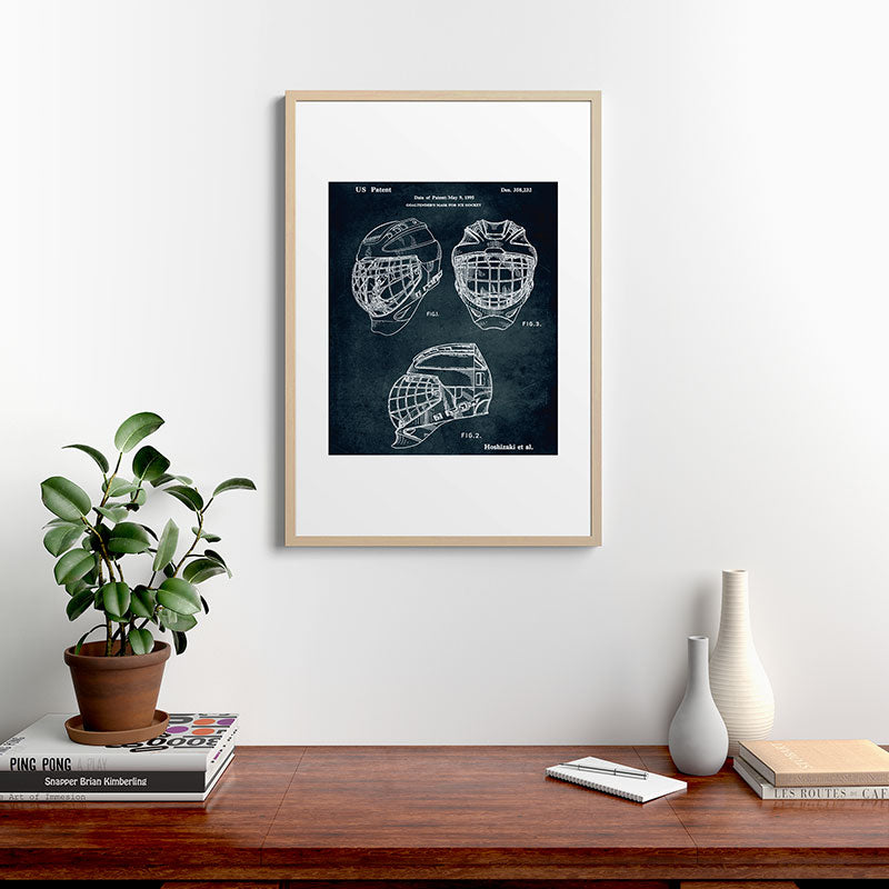 1995 - Goaldtender's mask for ice hockey Framed Art Print