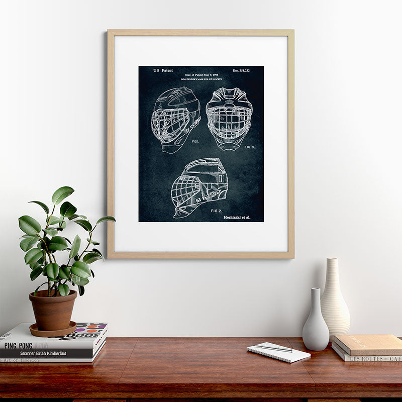 1995 - Goaldtender's mask for ice hockey Framed Art Print