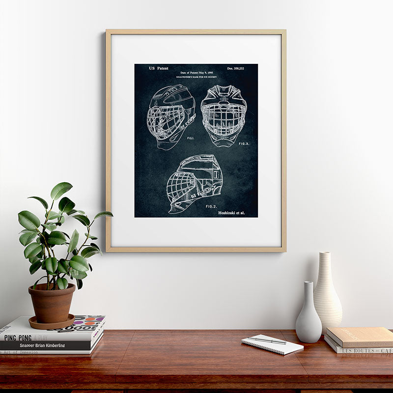 1995 - Goaldtender's mask for ice hockey Framed Art Print