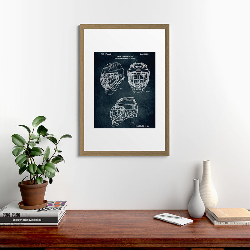 1995 - Goaldtender's mask for ice hockey Framed Art Print