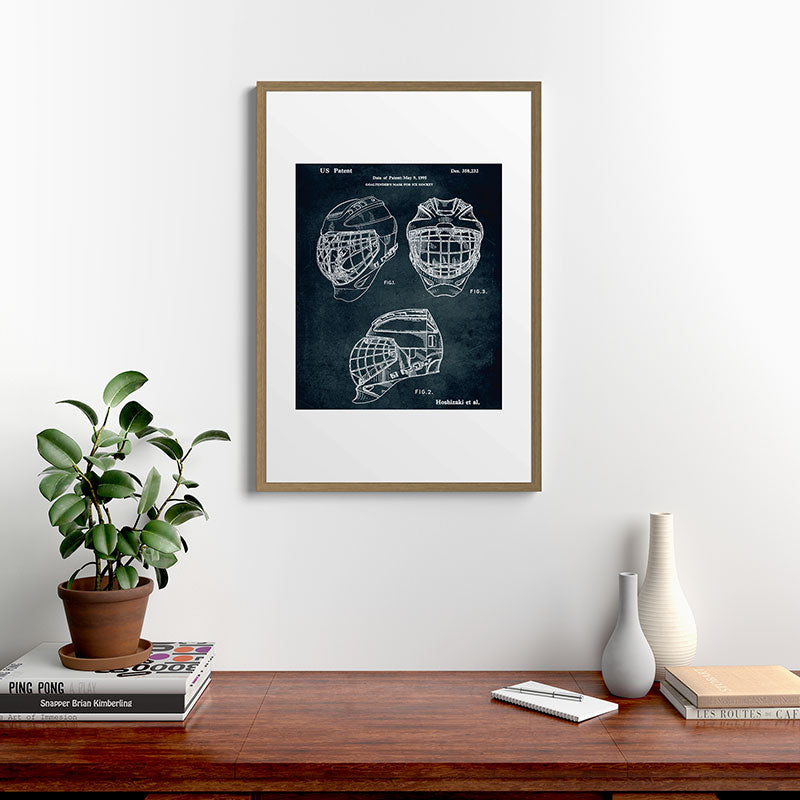 1995 - Goaldtender's mask for ice hockey Framed Art Print