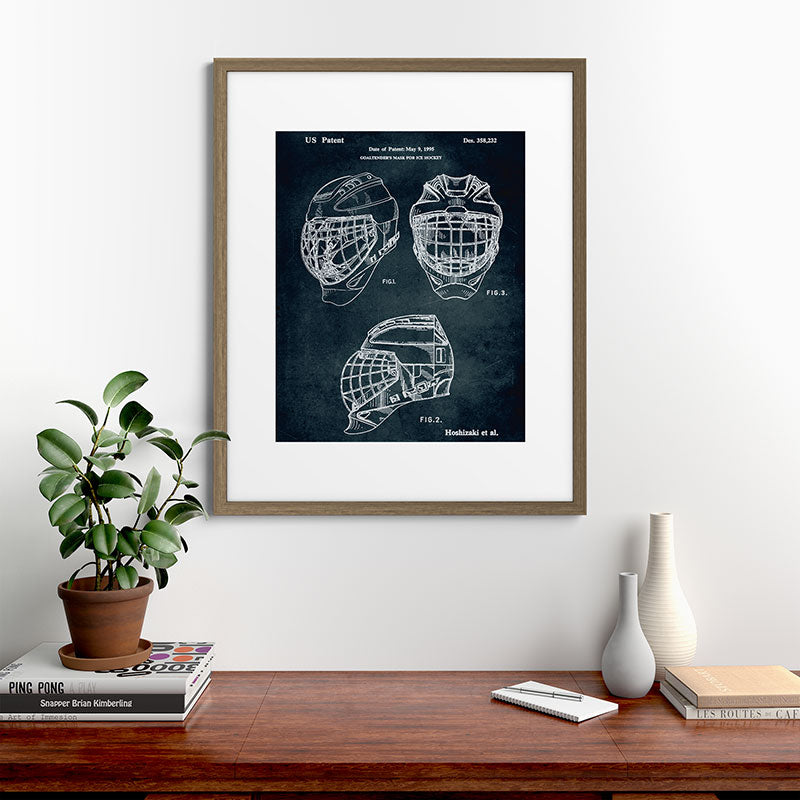1995 - Goaldtender's mask for ice hockey Framed Art Print