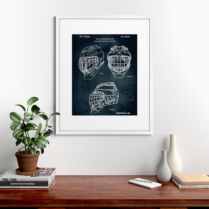 1995 - Goaldtender's mask for ice hockey Framed Art Print