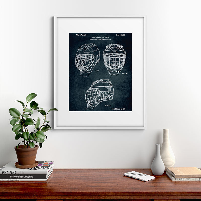 1995 - Goaldtender's mask for ice hockey Framed Art Print