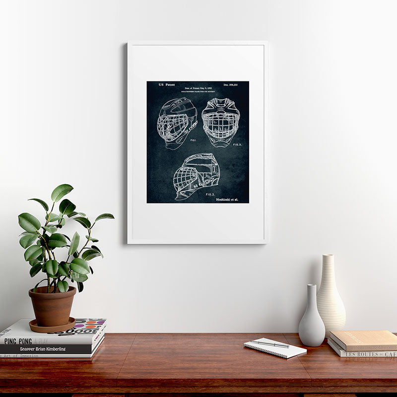1995 - Goaldtender's mask for ice hockey Framed Art Print
