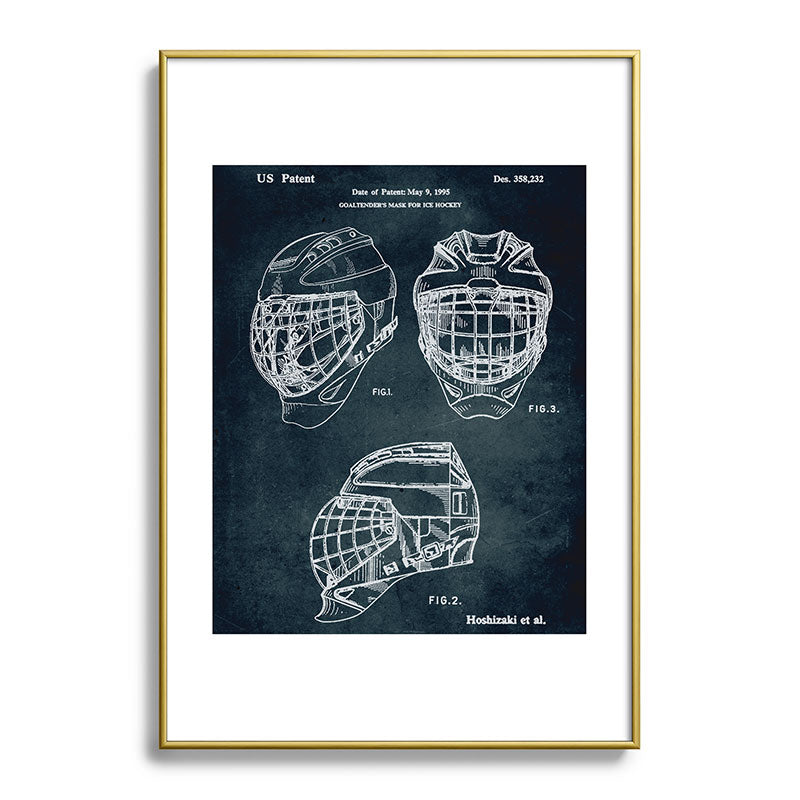 1995 - Goaldtender's mask for ice hockey Framed Art Print