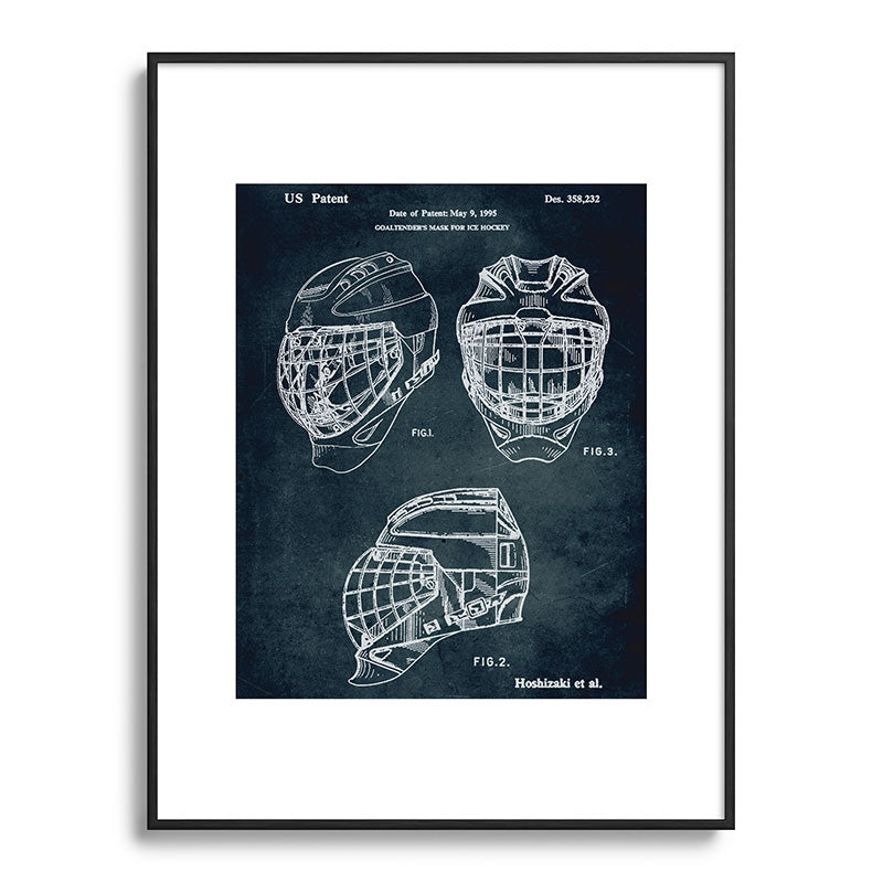 1995 - Goaldtender's mask for ice hockey Framed Art Print