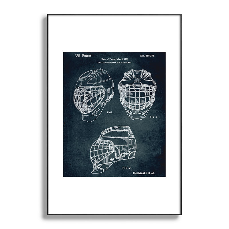 1995 - Goaldtender's mask for ice hockey Framed Art Print