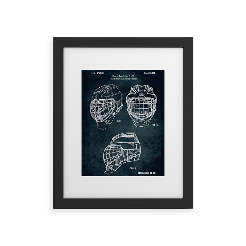 1995 - Goaldtender's mask for ice hockey Framed Art Print