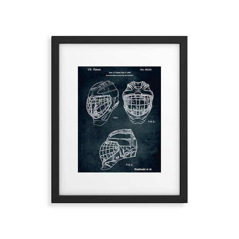 1995 - Goaldtender's mask for ice hockey Framed Art Print