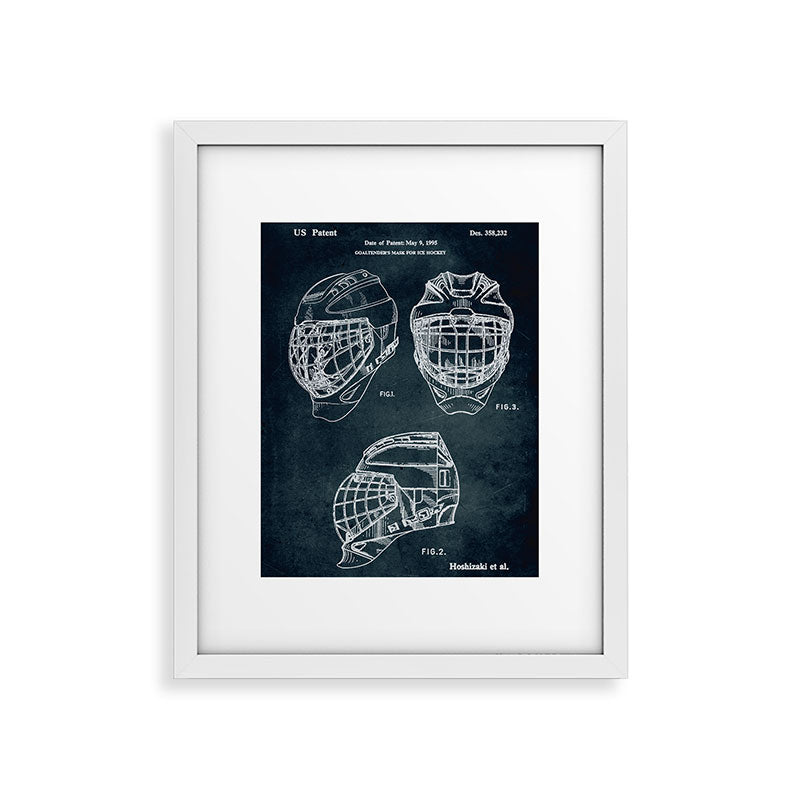 1995 - Goaldtender's mask for ice hockey Framed Art Print