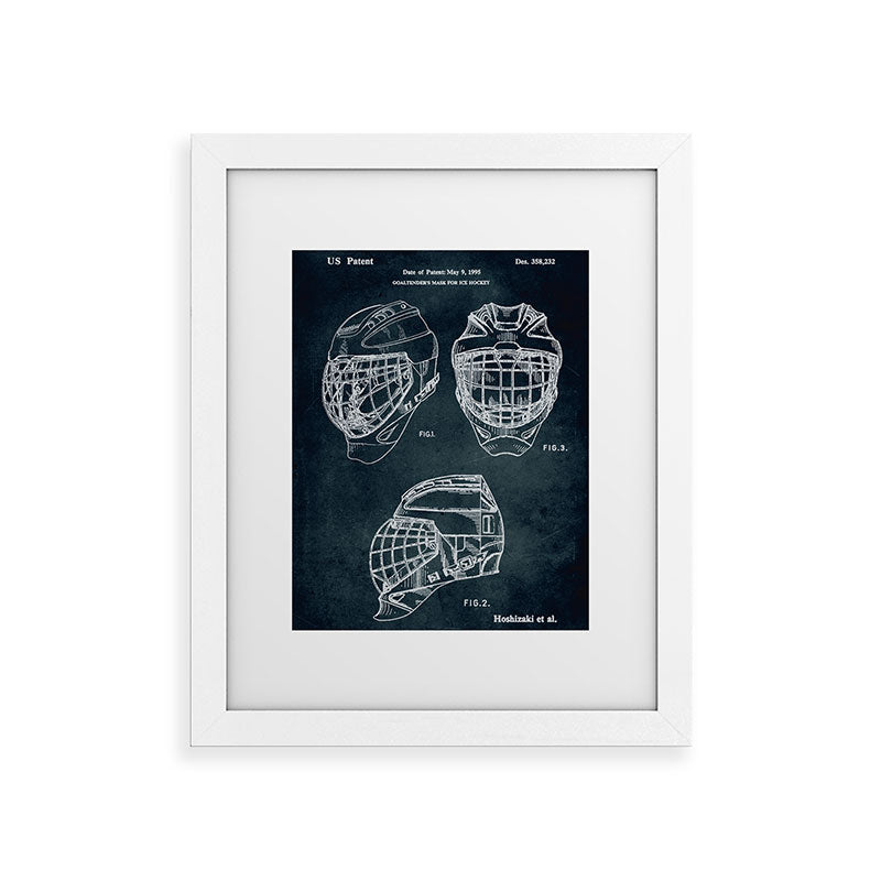 1995 - Goaldtender's mask for ice hockey Framed Art Print